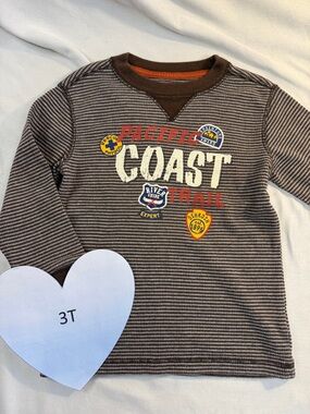 OshKosh B'gosh -  long sleeve ribbed knit cotton shirt. Size 3T